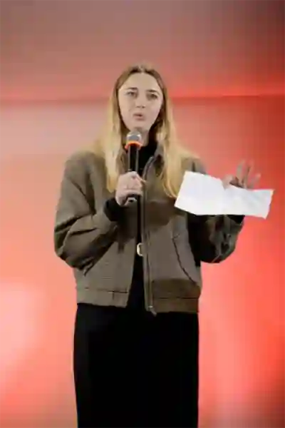 Prise de parole d'une collaboratrice