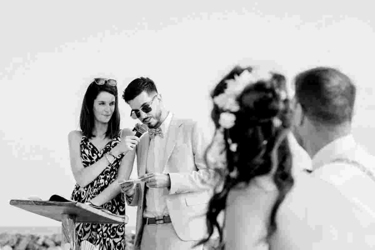 Discours cérémonie laique mariage plage poisson rouge
