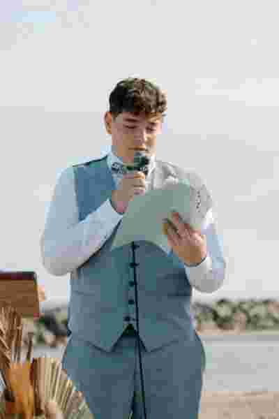 cérémonie laique mariage plage poisson rouge