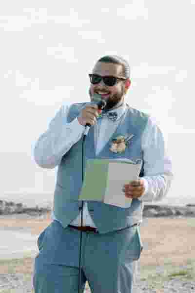 cérémonie laique mariage plage poisson rouge