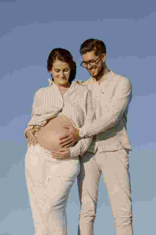 Portrait couple - Séance grossesse Méditerranée